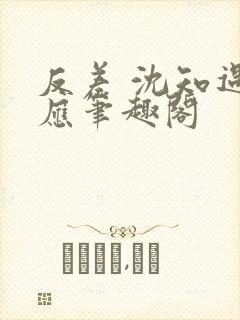 反差 沈知遇晏应笔趣阁