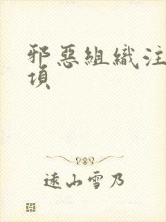 邪恶组织注意事项