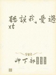 听说我爱过你txt