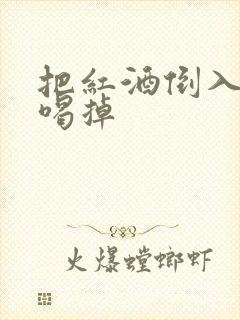 把红酒倒入b里喝掉