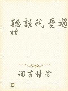 听说我爱过你txt