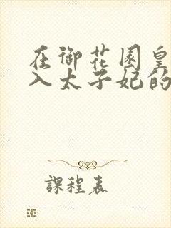 在御花园皇上进入太子妃的小说