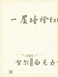 一屋暗灯txt