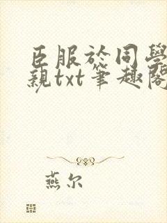 臣服于同学的母亲txt笔趣阁