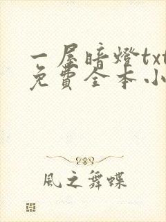 一屋暗灯txt免费全本小说电子书