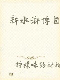 新水浒传目录