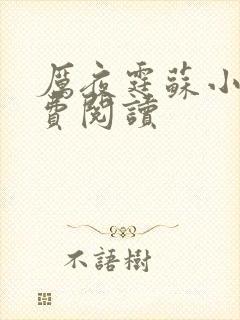 厉夜霆苏小汐免费阅读