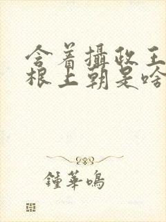 含着摄政王的紫根上朝是啥小说