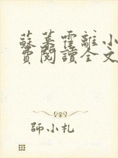 苏莱霍离小说免费阅读全文