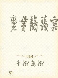 恋母程菲雨全文免费阅读最新章节