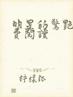 明星的惊艳史免费阅读