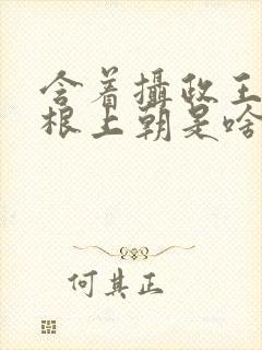 含着摄政王的紫根上朝是啥小说