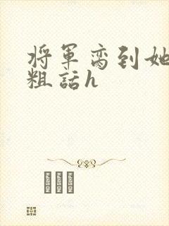 将军脔到她哭h粗话h