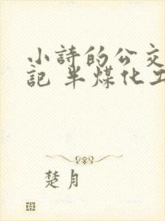 小诗的公交车日记 半煤化工