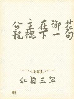 公主在御花园吃龙棍下一句