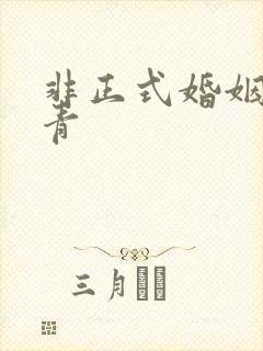 非正式婚姻雾里青