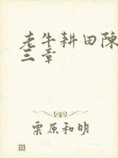 老牛耕田陈雪第三章