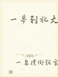 一梦到北大