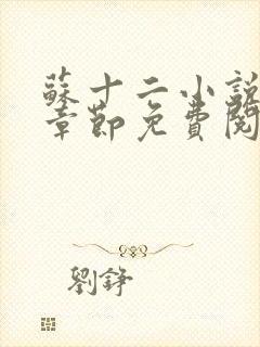 苏十二小说最新章节免费阅读全文