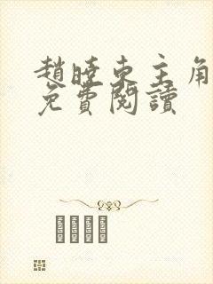 赵晓东主角小说免费阅读