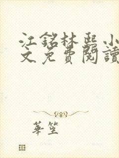 江铭林熙小说全文免费阅读