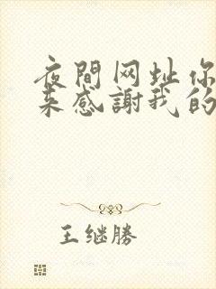 夜间网址你会回来感谢我的