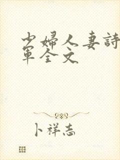 少妇人妻诗雨小军全文