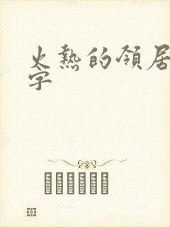 火热的领居中文字