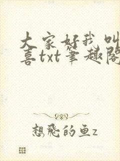 大家好我叫林小喜txt笔趣阁