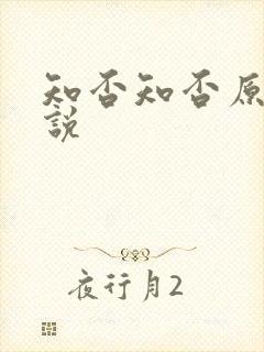 知否知否原著小说