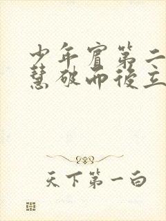 少年宾第二部珏慧破而后立