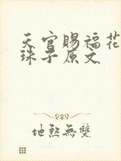 天官赐福花怜塞珠子原文