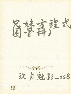 兄妹方程式(校园骨科)