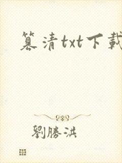 篡清txt下载