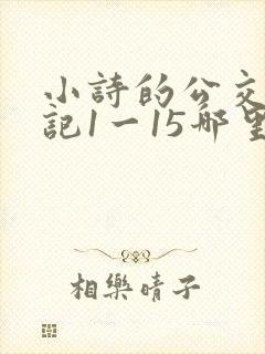 小诗的公交车日记1一15哪里能看