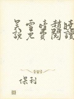 吴雪晴赵晓东小说免费阅读