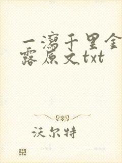 一泻千里金银花露原文txt