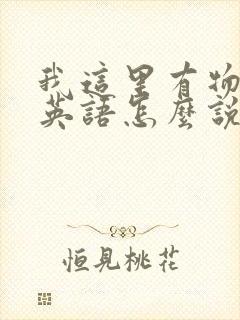 我这里有物资用英语怎么说