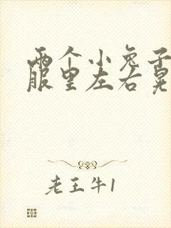 两个小兔子在衣服里左右晃