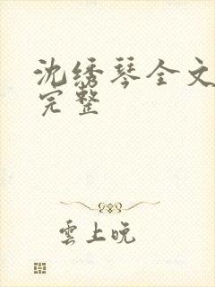 沈绣琴全文阅读完整