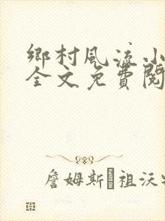 乡村风流小傻子全文免费阅读