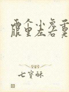 两个小兔子在衣服里左右晃