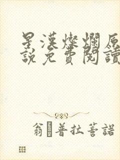 星汉灿烂原著小说免费阅读