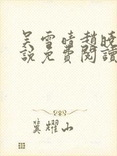 吴雪晴赵晓东小说免费阅读