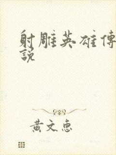 射雕英雄传 小说