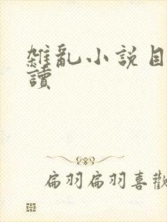 杂乱小说目录阅读