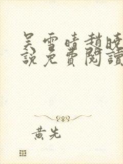 吴雪晴赵晓东小说免费阅读