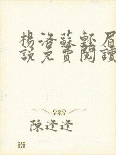 杨洛苏轻眉笔小说免费阅读