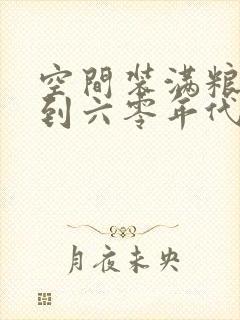 空间装满粮食回到六零年代