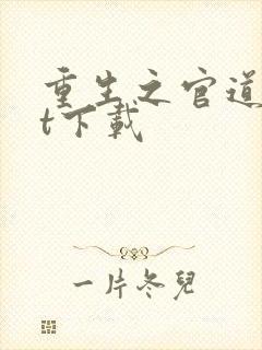 重生之官道txt下载